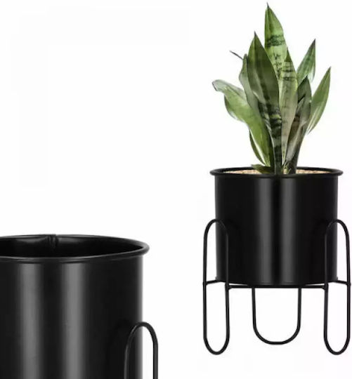 Springos Plant Pot Metal Black