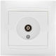 Bassiakos TV Antenna Socket Aerial in White color 002983