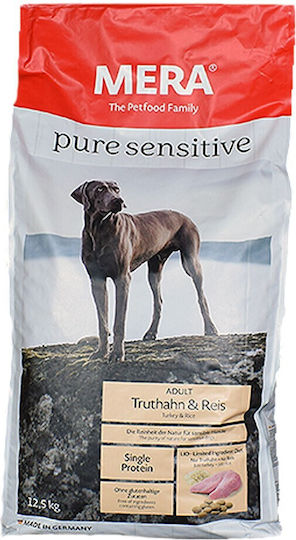 Meradog Pure Sensitive Senior 12.5kg Trockenfutter ohne Gluten für erwachsene Hunde mit Türkei und Reis