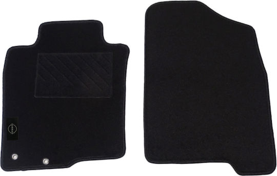 Autopataki Set of Front and Rear Mats 4pcs for Nissan Navara Black