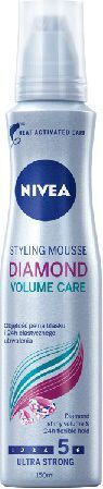 Nivea Hair Care Styling Hair Foam Diamond Volume Care Ultra Strong 150 Ml