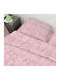 Dimcol Sheet for Single Bed 160x240cm. Premium Shadow 617 Pink