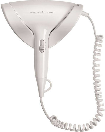 ProfiCare White Hotel Hair Dryer 1.8kW with Spiral Cable up to 10cm