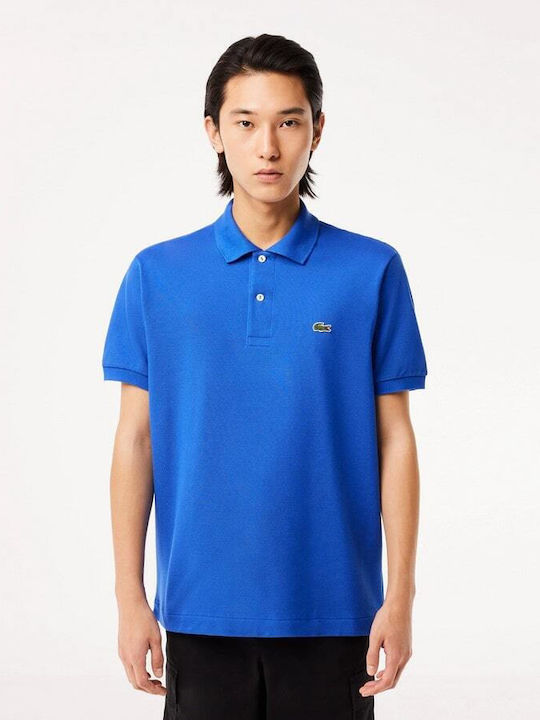 Lacoste Petit Piqué Herren Kurzarmshirt Polo Blau