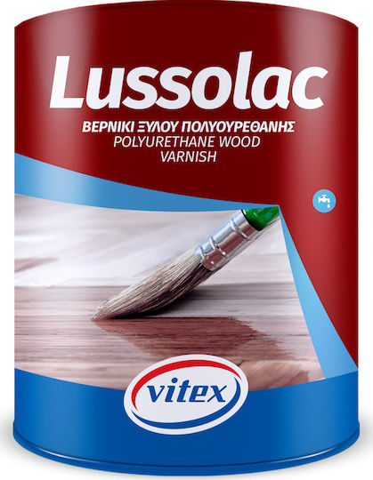 Vitex Lussolac Βερνίκι Επιφάνειας Πολυουρεθάνης Νερού 500 Άχρωμο Σατινέ 750ml