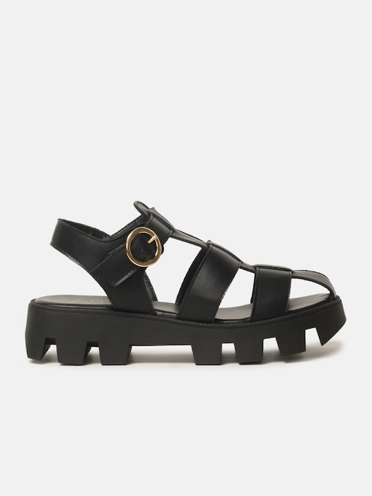 Carad Shoes Din piele Sandale dama în Culoarea Negru