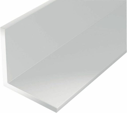 Προφίλ Γωνιακό Πλαστικό Ισόπλευρο Pvc Λευκό 25x25x1.8mm 161438