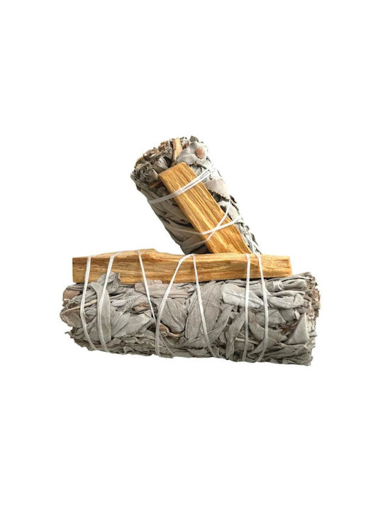 Ραβδί Λευκό Φασκόμηλο & Palo Santo Καθαρισμό Χώρου Αύρας 2 Τμχ