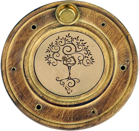 Bază pentru arderea bățurilor și conurilor aromatice din lemn - Copac de yoga, 10cm