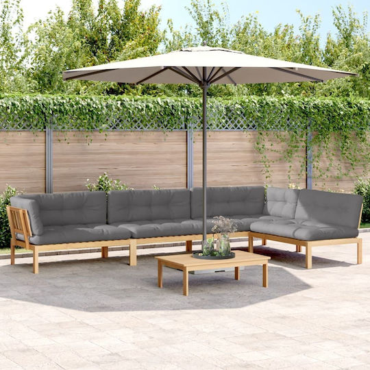 Garten- und Outdoor-Möbelsets 5 Stück Akazie mit Kissen