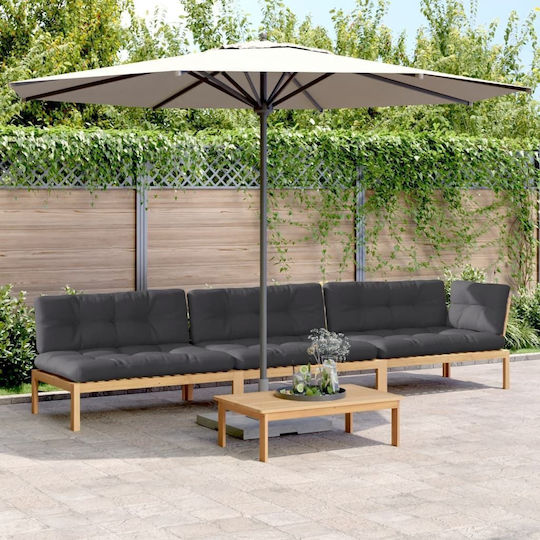 Garten- und Outdoor-Möbelsets 4 Stück Braune mit Kissen
