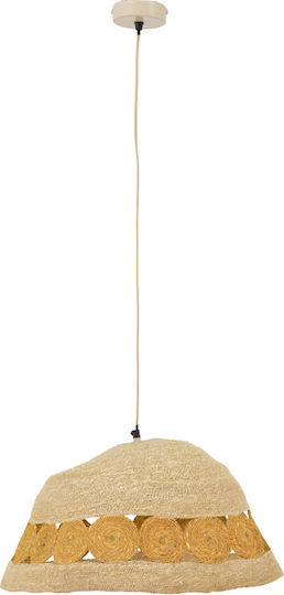 Inart Gervi Pendant Light Gold with Socket E27 50x50x110cm