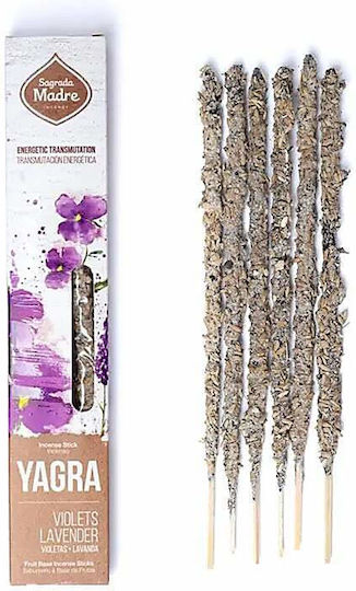 Θυμίαμα Yagra Βιολέτα & Λεβάντα Sagrada Madre Botanical Incense 8τμχ