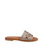 Bronze Slippers with Rope & Rhinestone Embellished Strap