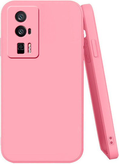 Soft Umschlag Rückseite Silikon Rosa (Poco F5 Pro)