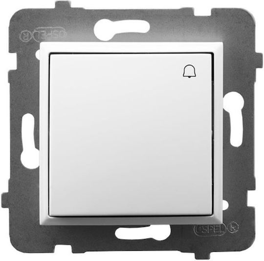 Ospel Push Button Bell Mechanism in White Color ŁP-6U/m/00