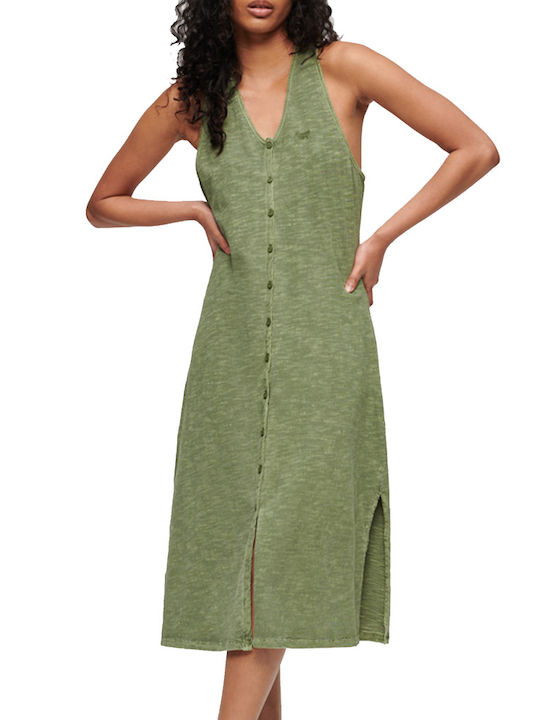 Superdry Summer Midi Dress Green