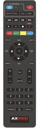 Axred Compatibil Telecomandă AXREDT90RK pentru Receptor digital