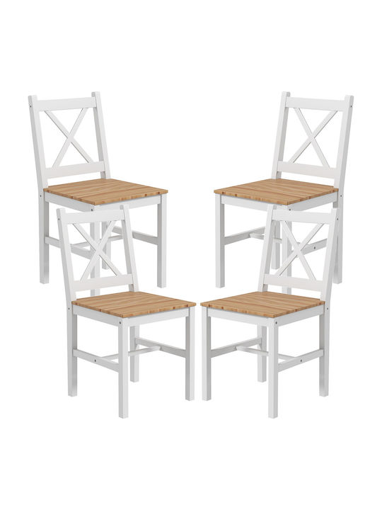 Kitchen Wooden Chair 41x46.5x86cm 4pcs