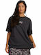 Damen T-Shirt Washed Black
