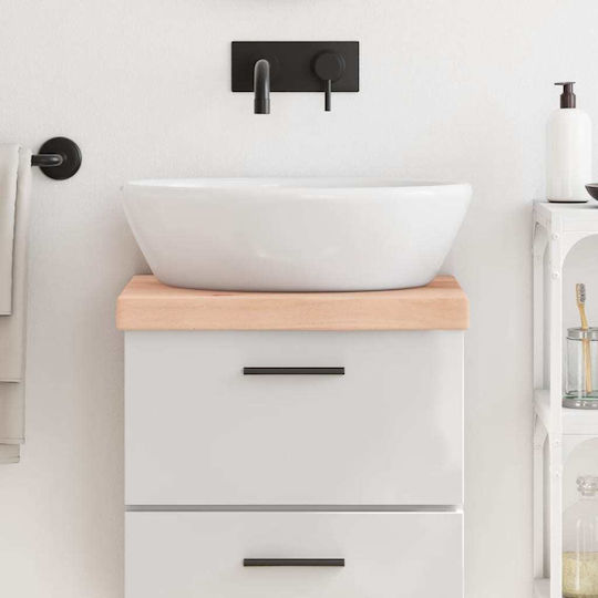 vidaXL Aus Rohstoff Waschtisch ohne Waschbecken L40xB40xH2cm Raw solid wood