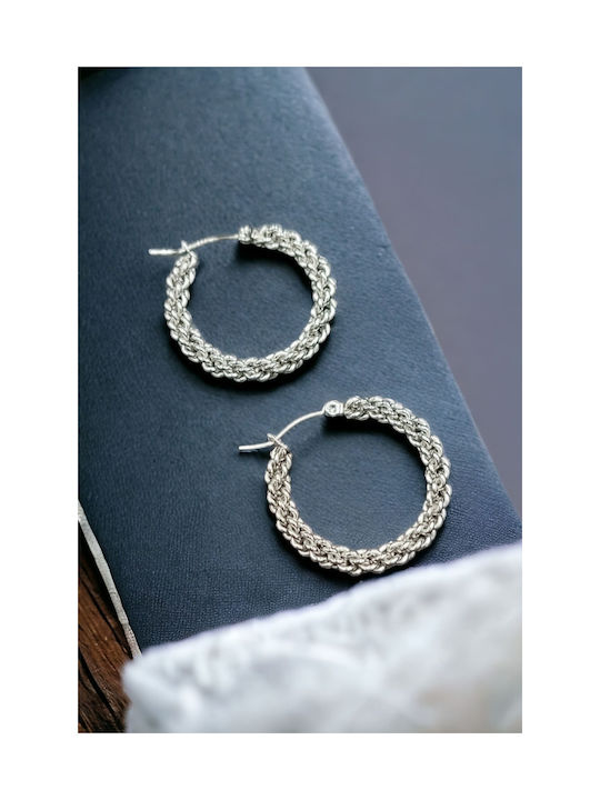 Earrings Hoops Knitted