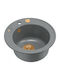 GraniteQ Drop-In Spüle aus Verbundgranulat B74xT52cm Silber