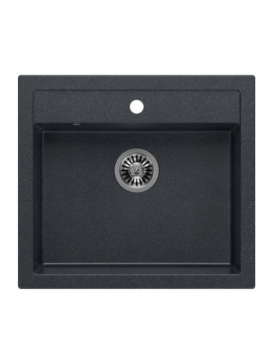 Quadron Drop-In Kitchen Sink Stainless Steel with Faucet LxW Black 5904310994767