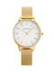 Perfect Damen Uhr mit Gold Metallarmband