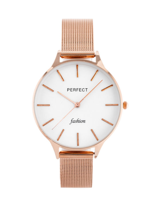 Perfect Watch with Pink Gold Metal Bracelet