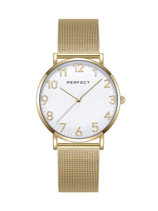 Perfect Uhr mit Gold Metallarmband