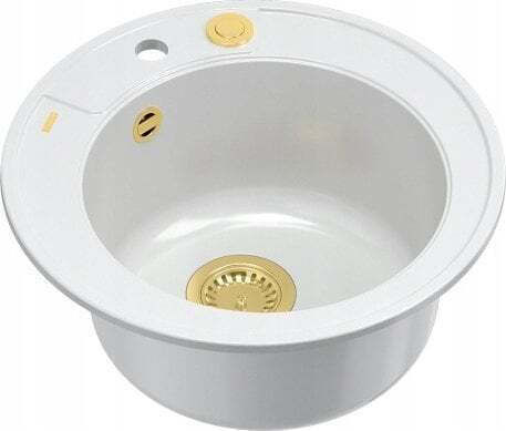 GraniteQ Morgan 210 Drop-In Chiuvetă din Granit Sintetic L48.5xW48.5cm Alb