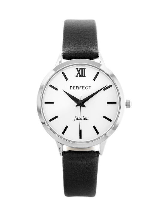 Perfect Watch with Black Leather Strap