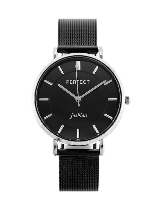 Perfect Watch with Black Metal Bracelet