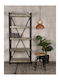 Bookcase Asha Black / Natural 80x45x185cm