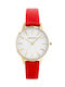 Perfect Watch with Red Leather Strap