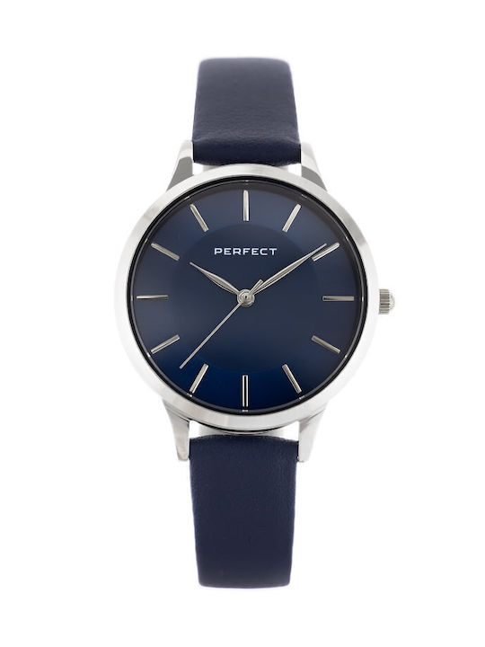 Perfect Watch with Navy Blue Leather Strap