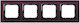 Ospel Switch Frame 4 Positions Vertical Installation in Purple Color R-4YGC 61 25