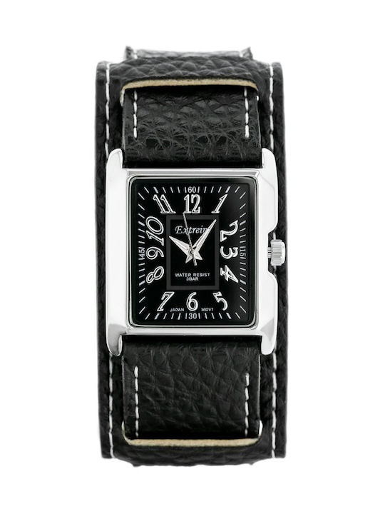 Extreim Watch with Black Leather Strap