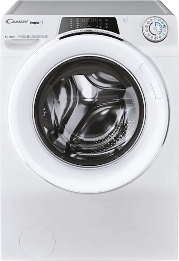 Candy Mașină de Spălat Rufe 8kg cu Tehnologie cu Abur 1400 Rotiri Snap & Spală RO 1486DWMCT/1-S