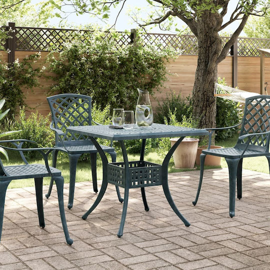 Masa pentru spații exterioare mici Aluminiu Verde 80x80x75buc