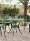 Garten- und Terrassentisch aus Aluminium Grünes 90x90x75cm