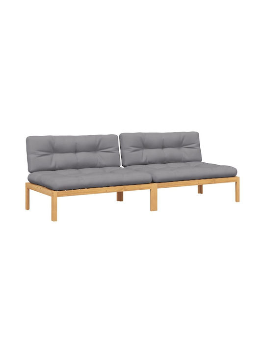 Zweisitziges Sofa Außenbereich aus Paletten mit Kissen 120x80cm