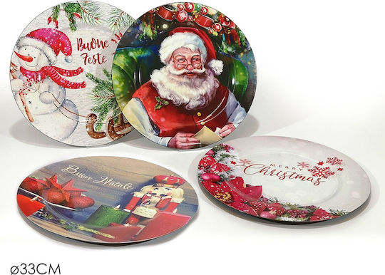 ArteLibre Christmas Plate D33cm. (Μiscellaneous Designs/Colors)
