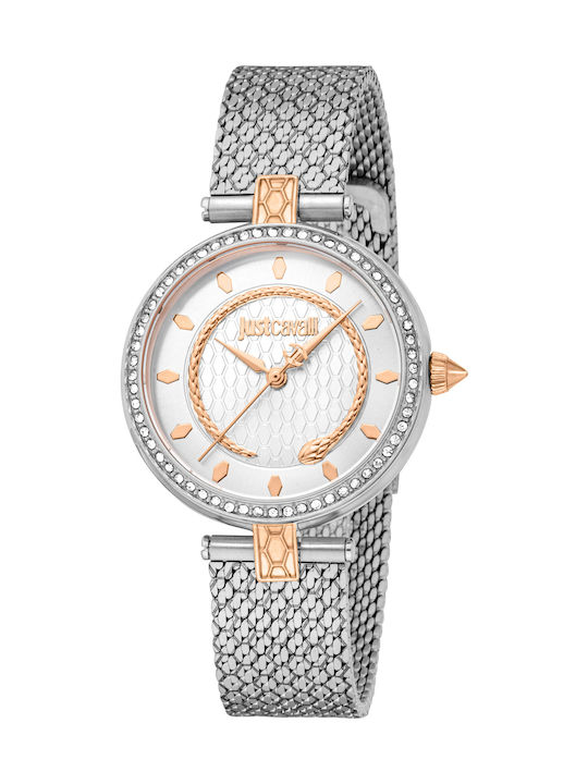 Just Cavalli Women's Watch with Silver Metal Br...