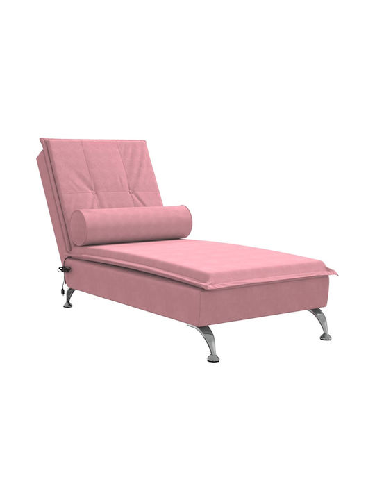 Recliner Samt Rosa L136.5xW56xH75cm