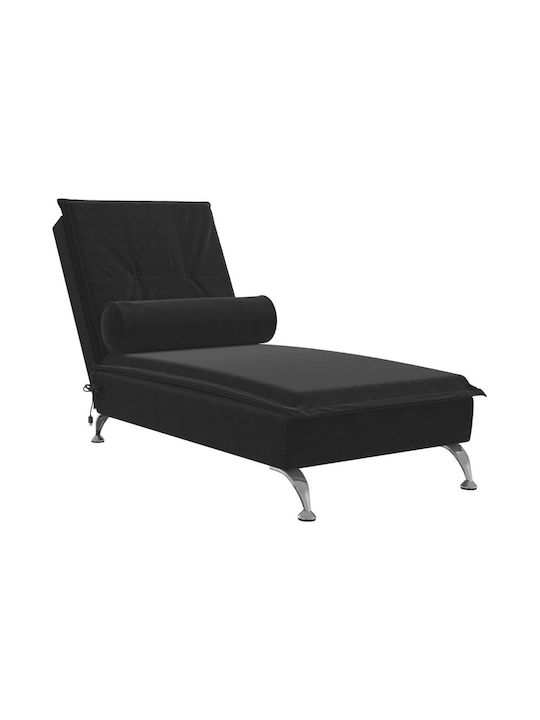 Recliner Samt Schwarz L136.5xW56xH75cm