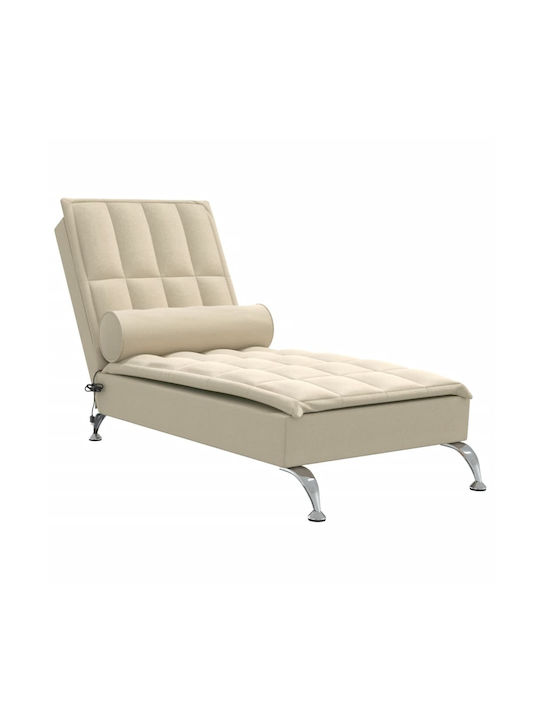 Recliner Stoff Beige L138xW56xH75cm