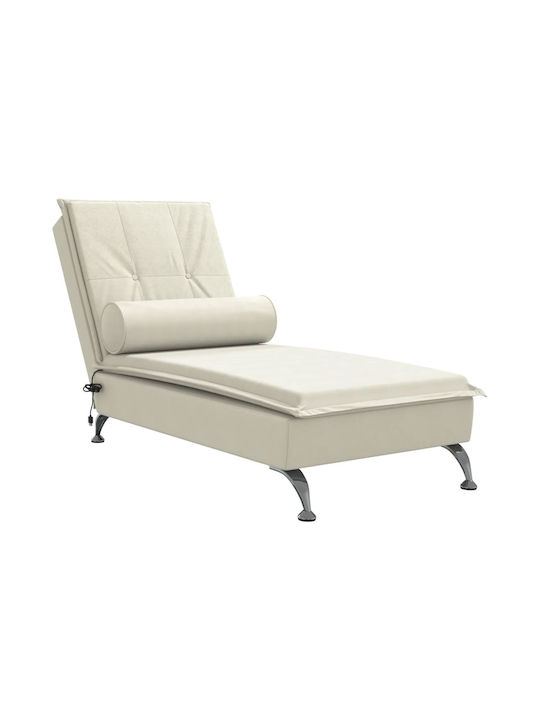 Recliner Samt Beige L136.5xW56xH75cm