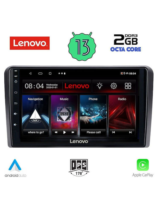 Lenovo Ηχοσύστημα Αυτοκινήτου 2DIN (Bluetooth/USB/WiFi/GPS) με Οθόνη Αφής 10"